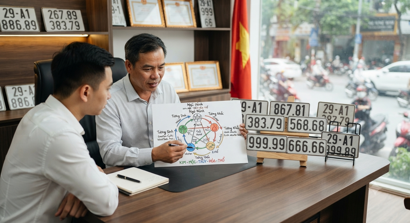 Ngũ hành tương sinh tương khắc trong biển số