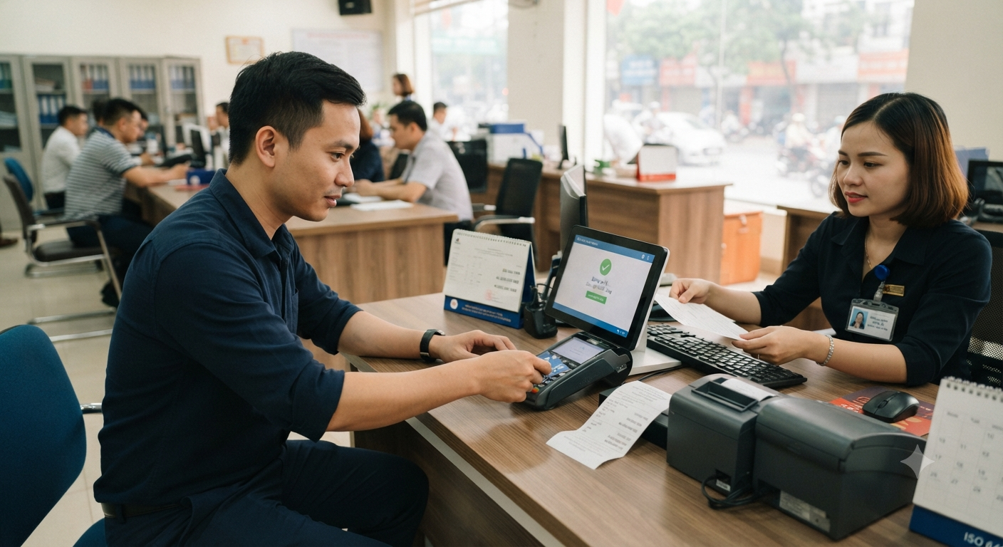 Nộp tiền đặt trước và phí tham gia
